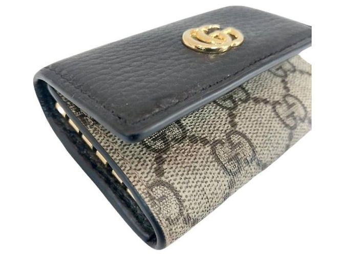 Gucci Black GG Marmont Leather Key Holder Key Case Wallet - view 8