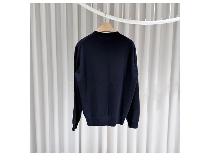 Loro Piana Strickpullover aus Babykaschmir marineblau - Ansicht 5