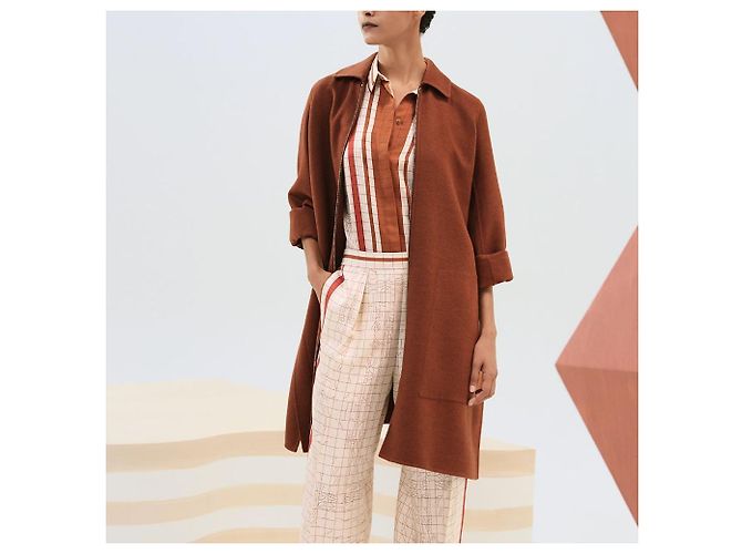 Hermès Abrigo con cremallera Roja - vista 4