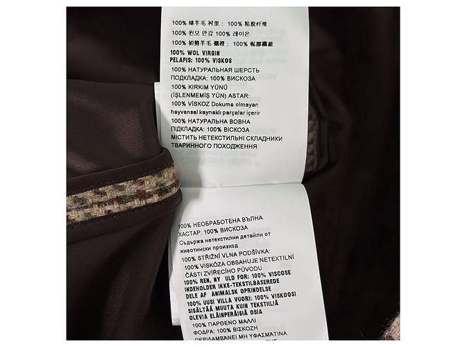 Miu Miu Luxury Biarr Damen Wollmantel mit Karomuster, einreihig und Brustlogo - Ansicht 12