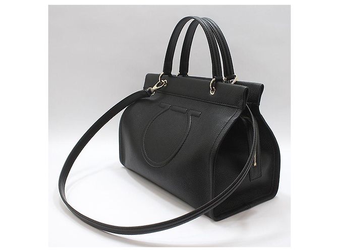 Salvatore Ferragamo Borsa a tracolla Meera Gancini nera Nero - vista 3