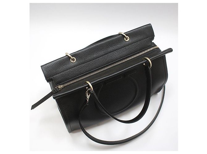 Salvatore Ferragamo Borsa a tracolla Meera Gancini nera Nero - vista 7