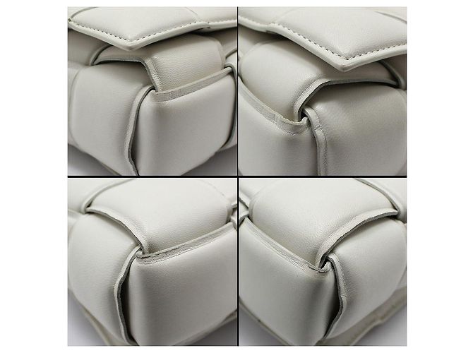 Bottega Veneta Bolsa transversal cassette com corrente acolchoada Branco - vista 10