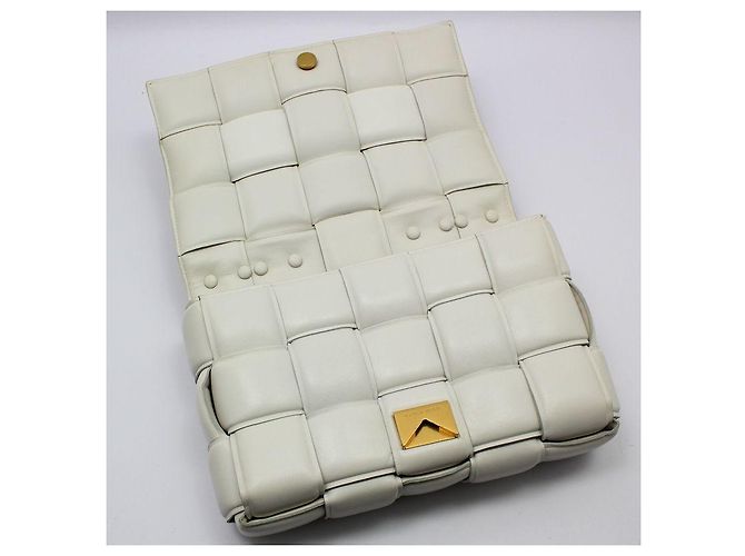 Bottega Veneta Bolsa transversal cassette com corrente acolchoada Branco - vista 5