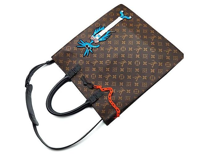 Louis Vuitton Borsa Tote Monogram Virgil Abloh Nero - vista 4