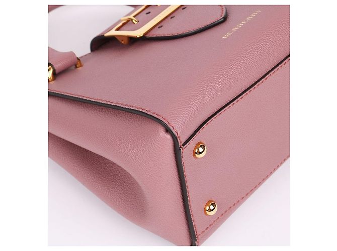 Burberry Borsa a spalla rosa granulata con due tracolle - vista 11