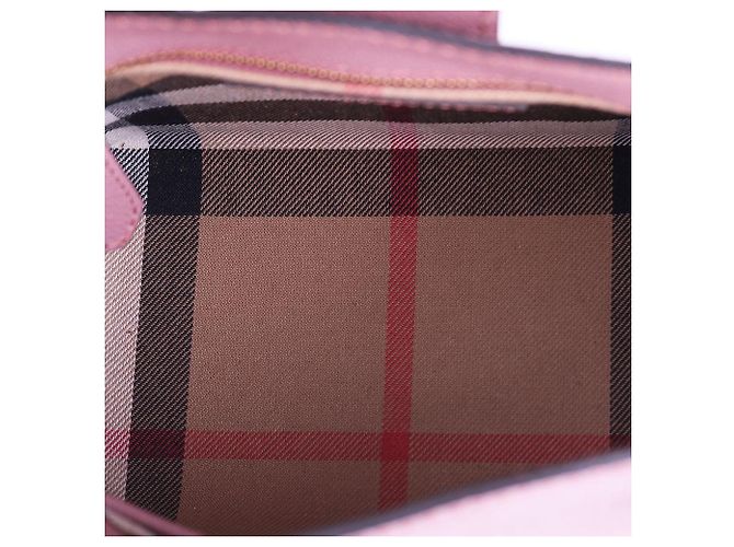 Burberry Borsa a spalla rosa granulata con due tracolle - vista 13