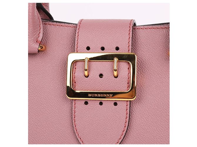 Burberry Borsa a spalla rosa granulata con due tracolle - vista 3