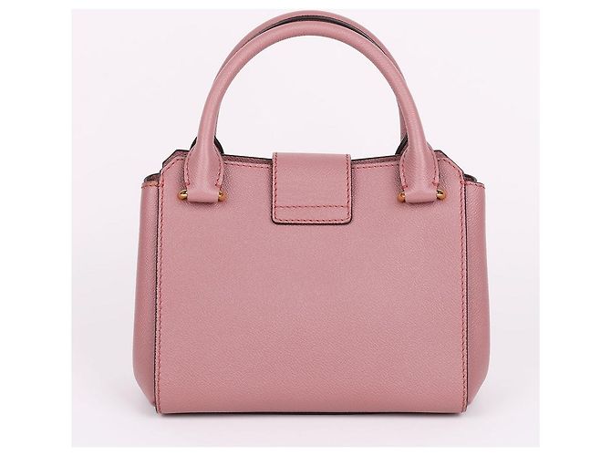 Burberry Borsa a spalla rosa granulata con due tracolle - vista 6
