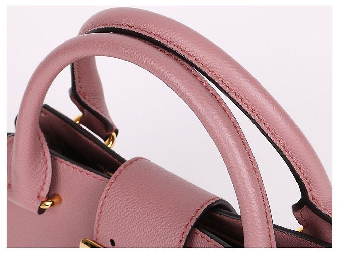 Burberry Borsa a spalla rosa granulata con due tracolle - vista 7