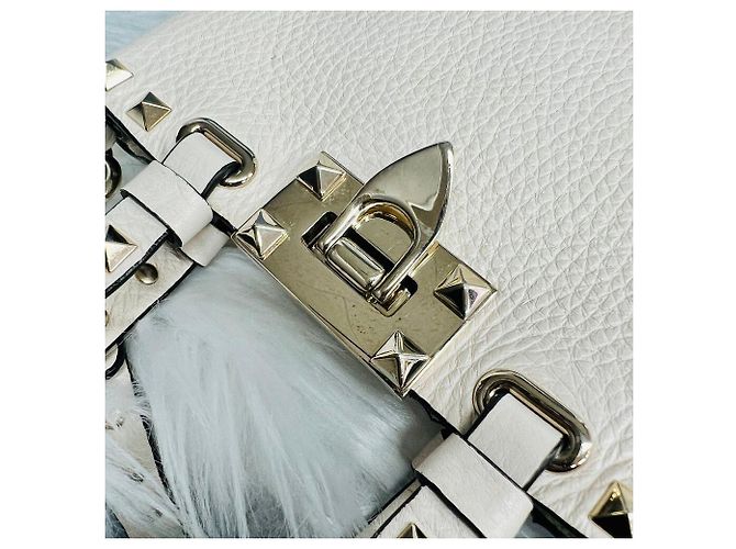 Valentino Rockstud Mini Schultertasche Weiß - Ansicht 6