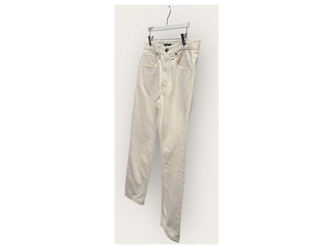 Fendi Denimhose mit weiß-cremefarbenem Logo-Patch - Ansicht 2