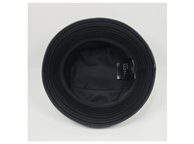 Prada Leder-Bucket-Hat Silber - Ansicht 7