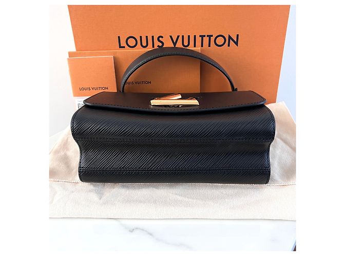 Louis Vuitton Borsa Twist MM Epi Gold Black Nero - vista 11