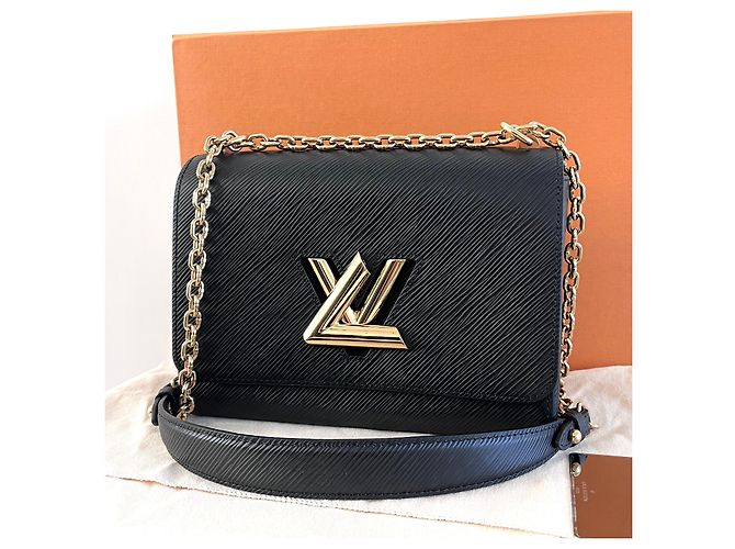 Louis Vuitton Borsa Twist MM Epi Gold Black Nero - vista 2