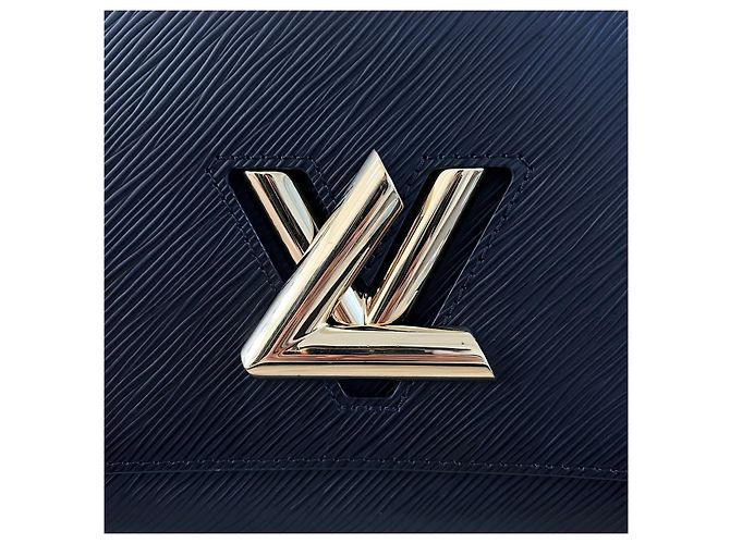 Louis Vuitton Borsa Twist MM Epi Gold Black Nero - vista 4