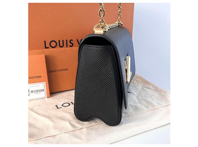Louis Vuitton Borsa Twist MM Epi Gold Black Nero - vista 9