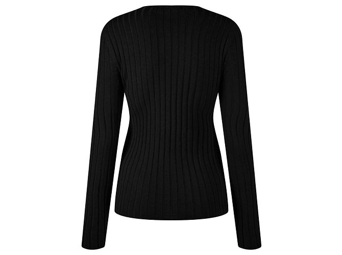 Valentino Aufbereiteter Langarmpullover mit Schleifen-Twilly-Schal-Detail Schwarz - Ansicht 6