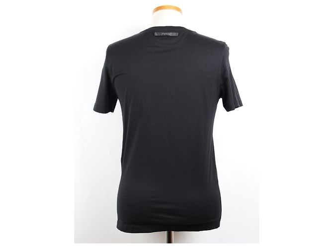 Fendi Kurzärmeliges T-Shirt mit Ledertasche Schwarz - Ansicht 5