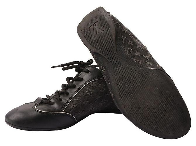 Louis Vuitton Sneaker in denim monogrammato da donna Nero - vista 4