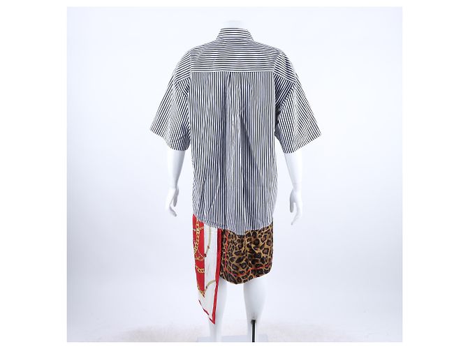 Balenciaga Abito camicia con bordi in seta - vista 3