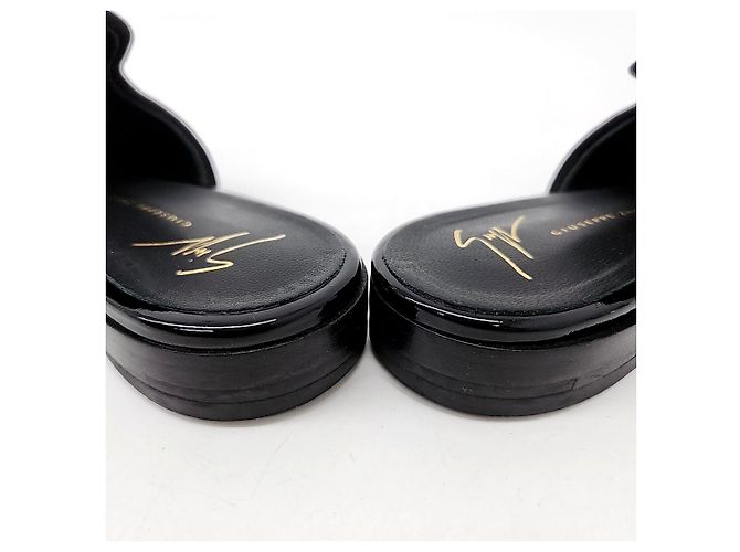 Giuseppe Zanotti Samt-Mules Schwarz - Ansicht 3