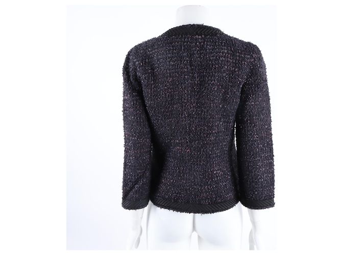 Chanel Tweed-Jacke Schwarz - Ansicht 3