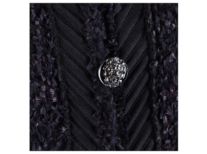 Chanel Tweed-Jacke Schwarz - Ansicht 4