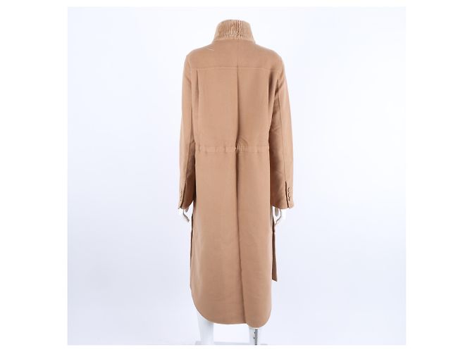 Fendi Cappotto in cashmere con bordatura in visone - vista 3