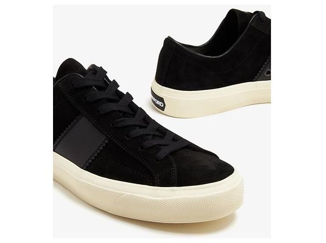 Tom Ford Baskets Cambridge en daim croisé Noir - vue 4