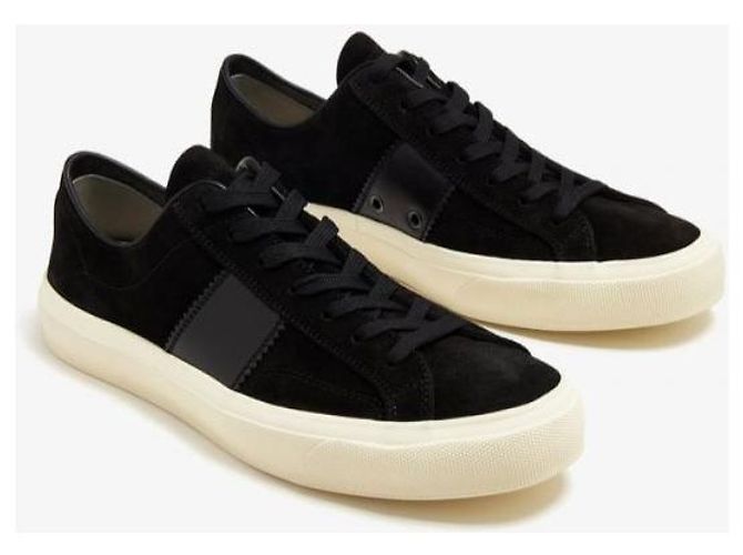 Tom Ford Baskets Cambridge en daim croisé Noir - vue 6