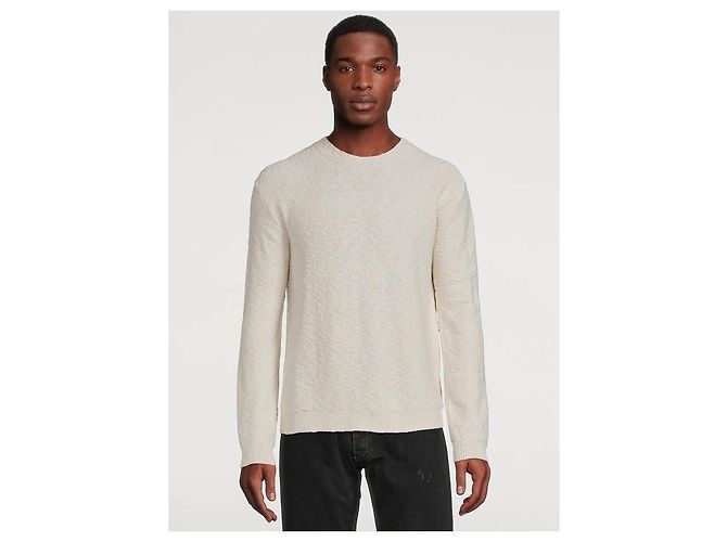 Maison Martin Margiela Nostalgischer Bouclé-Strick mit Signature-Stich Weiß - Ansicht 4