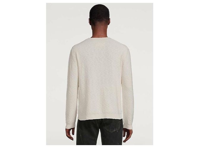 Maison Martin Margiela Nostalgischer Bouclé-Strick mit Signature-Stich Weiß - Ansicht 5
