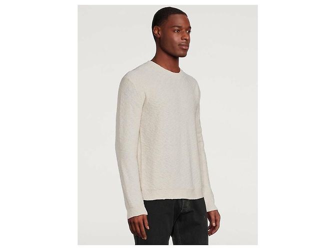 Maison Martin Margiela Nostalgischer Bouclé-Strick mit Signature-Stich Weiß - Ansicht 6