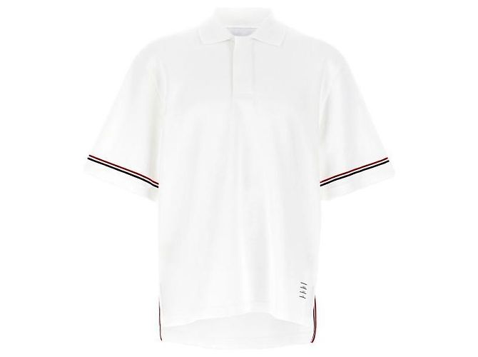 Thom Browne Rugby-Polo aus Baumwolle Weiß - Ansicht 3