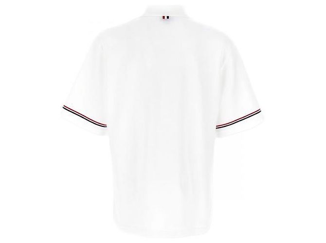 Thom Browne Rugby-Polo aus Baumwolle Weiß - Ansicht 4