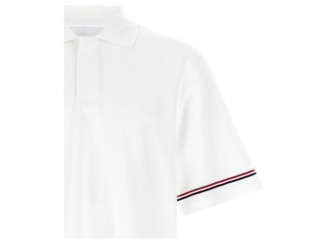 Thom Browne Rugby-Polo aus Baumwolle Weiß - Ansicht 5