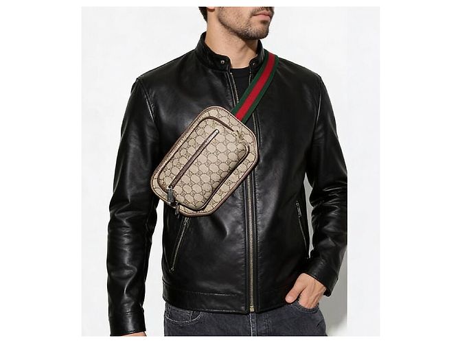 Gucci Bolso de cintura GG FACJN Unisex - Bolso de cintura y bandolera Castaño - vista 10