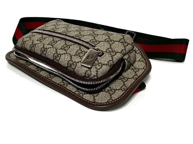 Gucci Bolso de cintura GG FACJN Unisex - Bolso de cintura y bandolera Castaño - vista 2