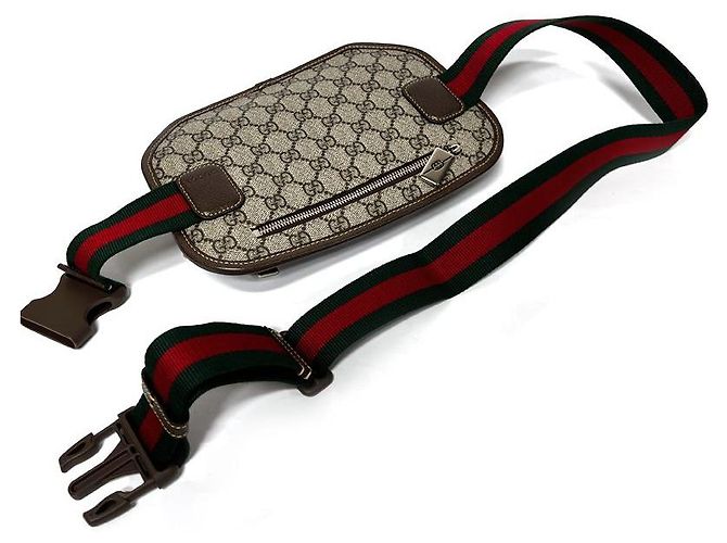 Gucci Bolso de cintura GG FACJN Unisex - Bolso de cintura y bandolera Castaño - vista 3