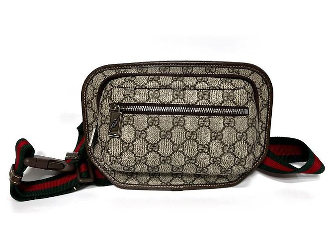 Gucci Bolso de cintura GG FACJN Unisex - Bolso de cintura y bandolera Castaño - vista 4