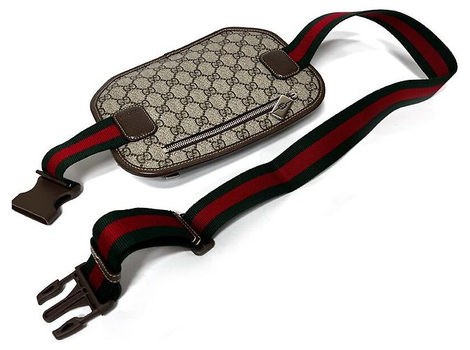 Gucci Bolso de cintura GG FACJN Unisex - Bolso de cintura y bandolera Castaño - vista 6