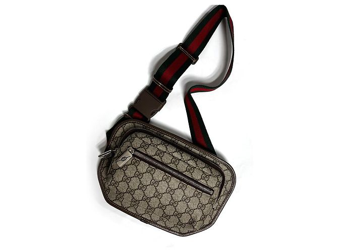 Gucci Bolso de cintura GG FACJN Unisex - Bolso de cintura y bandolera Castaño - vista 7