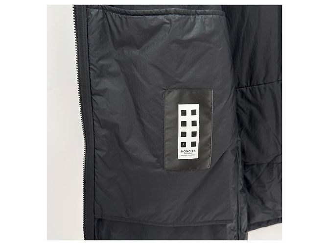 Moncler Genius Fragment Long Down Coat Black - view 7