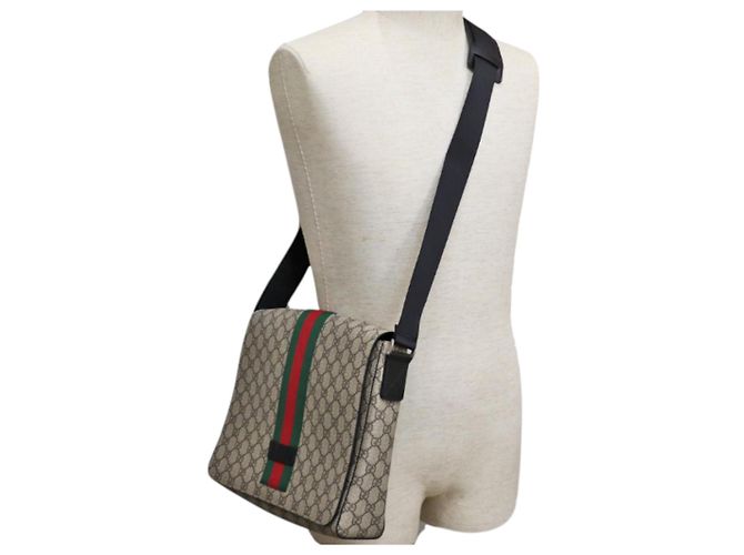 Gucci Borsa a tracolla GG Supreme a tre strisce Crossbody Multicolore - vista 7
