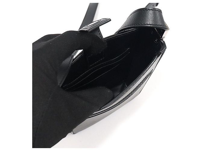 Burberry Mini borsa a tracolla Olympia in pelle liscia nera Nero - vista 5