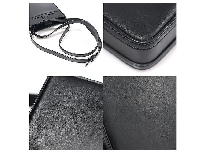 Burberry Mini borsa a tracolla Olympia in pelle liscia nera Nero - vista 6