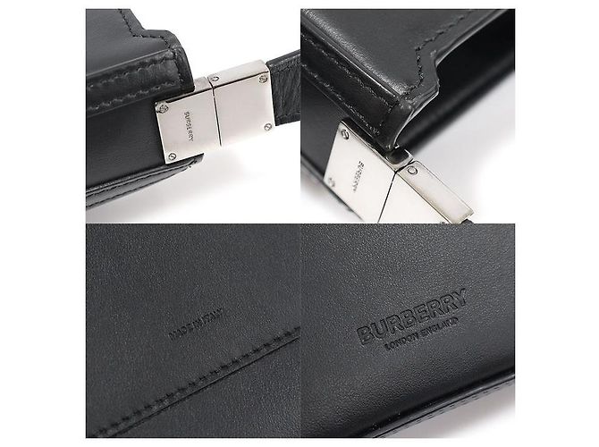 Burberry Mini borsa a tracolla Olympia in pelle liscia nera Nero - vista 7