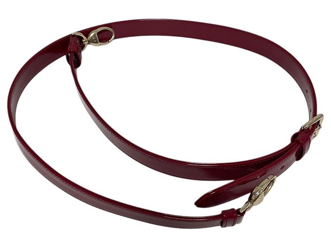 Dior Borsa Tote Media e Borsa a Spalla in Vernice Rosso Ciliegia - vista 8