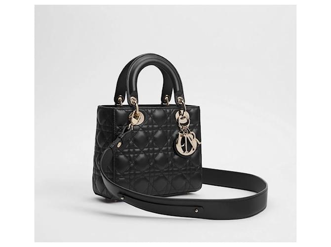 Lady Dior Small Nero con Hardware Oro - vista 13